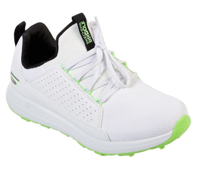 Skechers Go Max - Lil Mojo - Boys Golf Shoes White/Light Green [AU-SE6774]